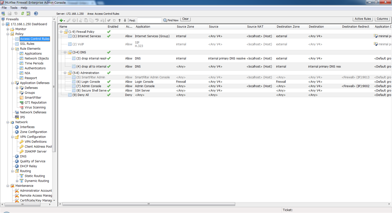 Forcepoint Firewall Enterprise(Sidewinder)